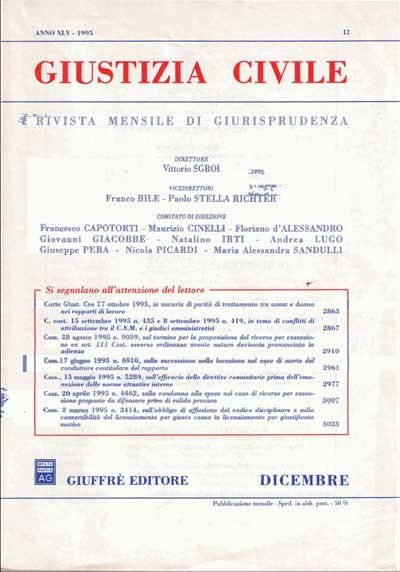 Brevi note in tema di danno biologico e danno biologico da morte